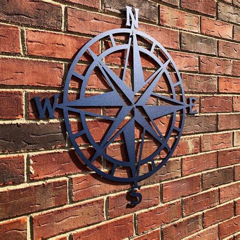 metal compass rose nautical wall art metal wall art wall etsy