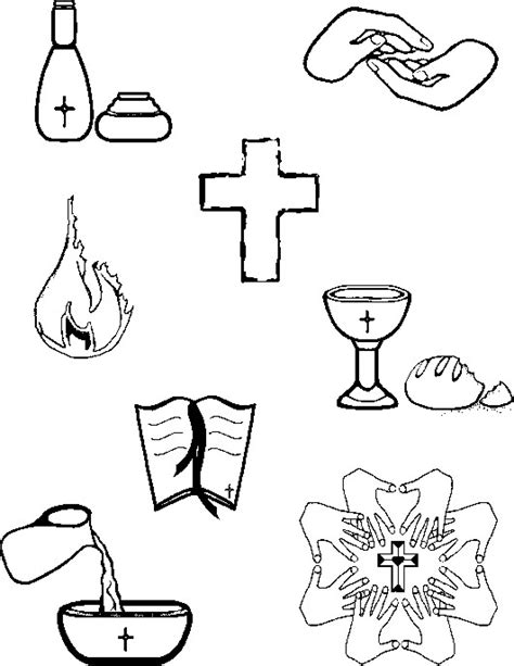 printable  sacraments coloring pages printable word searches