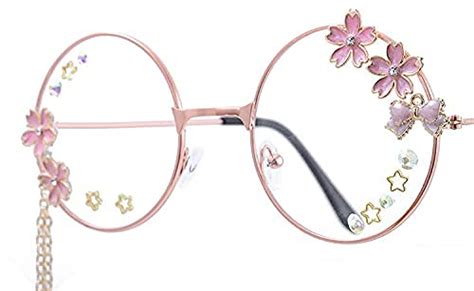 mbvbn kawaii glasses with chain kawaii accessories glass case included