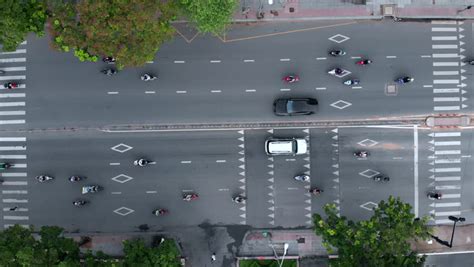 top  aerial view traffic  stock footage video  royalty