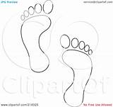 Footprint Footprints Outlined Designlooter Pams sketch template
