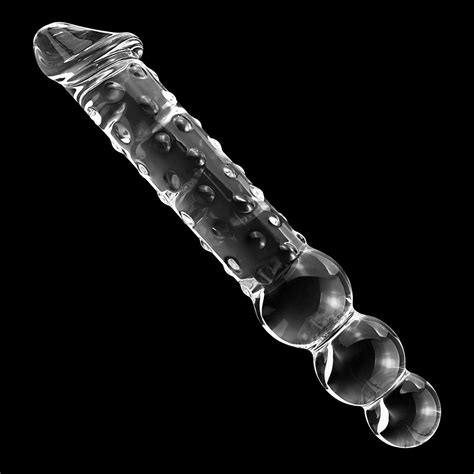 Glass Realistic Dildo 11 6 Inch G Spot Penis Double Ended