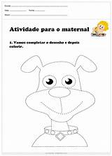 Atividade Maternal Completar Atividades Educação Anos Colagem Lereaprender Próximo Acessar Alfabetização sketch template