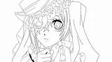 Ciel Phantomhive Lineart sketch template