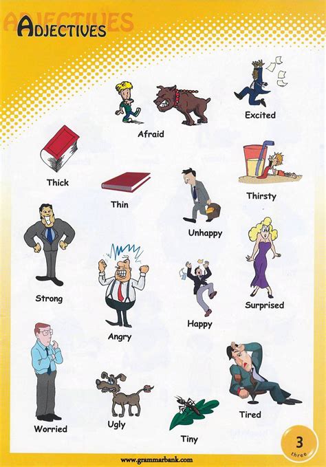 adjectives pictures   print