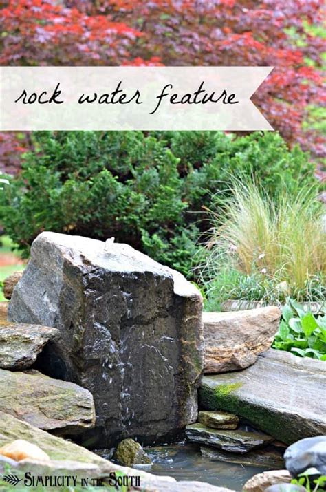 bubbling rock water feature   mini yard  simplicity   south