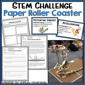 paper roller coaster stem challenge  dreams teach tpt