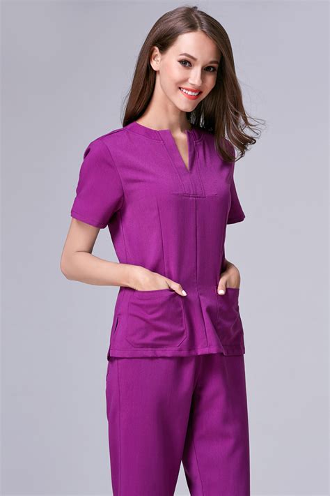 2017 summer women hospital medical scrub clothes set