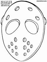 Mask Goalie Hockey Drawing Coloring Template Pages Getdrawings Templates sketch template