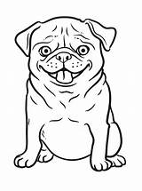 Pugs sketch template