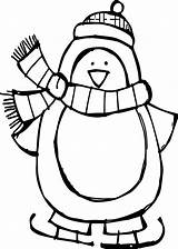 Coloring Penguin Pages Winter Basic Christmas Drawing Outline Skating Ice Printable Baby Chivas Cute Sheets Color Animal Penguins Drawings Getcolorings sketch template