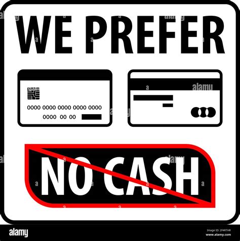 cash  prefer plastic money vector illustration stock vector image