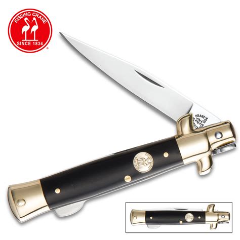 black mini stiletto pocket knife budkcom knives swords   lowest prices