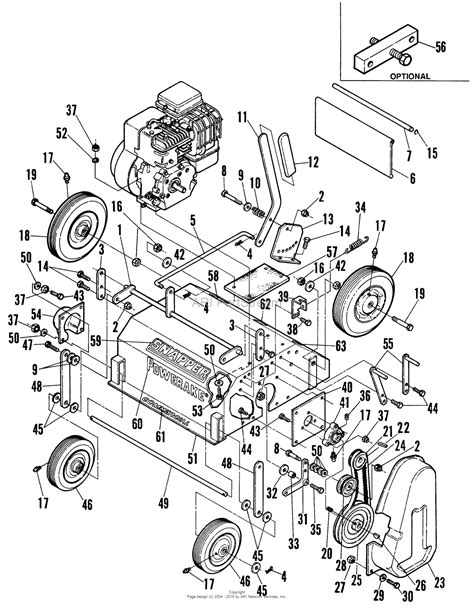 snapper pr   hp power rake series  parts diagram  main deck assembly