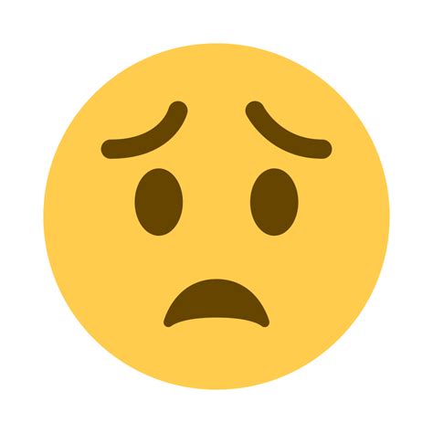 worried face emoji  emoji