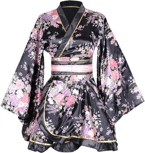 womens kimono costume adult japanese geisha yukata sweet floral patten