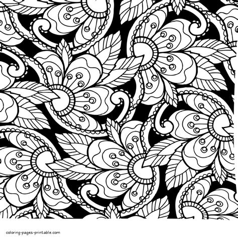 flower pattern coloring sheets sablyan