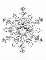 Snowflake Detailed sketch template
