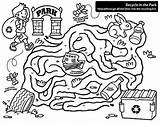 Maze Coloring Pages Recycle Recycling Monster Ness Loch Battery Reuse Reduce Mazes Getcolorings Getdrawings Printable Kids Color Print Colorings sketch template