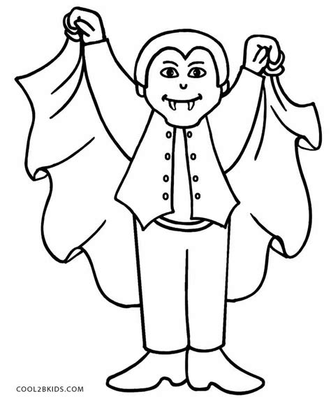 scary vampire colouring pages