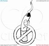 Cigarette Coloring Cartoon Clipart Restriction Pouting Symbol Cory Thoman Pages Outlined Vector 69kb 1024px 1080 Template sketch template
