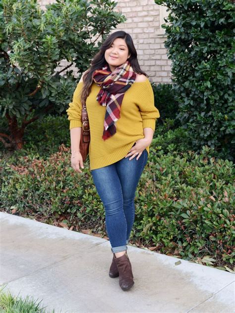 Curvy Girl Chic Plus Size Sweater Skinny Jeans And Ankle