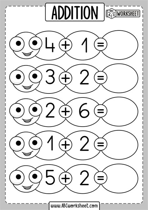 kindergarten addition worksheets  printables printable worksheets
