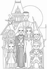 Addams Famille Morticia Justcolor sketch template