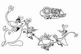 Oggy Cockroaches Coloring Pages Kids Print Color Printable Justcolor sketch template