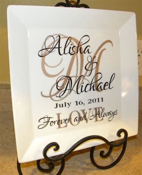 ts for your beloved personalized wedding t couple s names and initial on 10 1 2 square