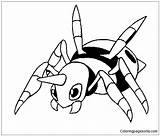 Ariados Pokemon Pages Coloring Printable Color Coloringpagesonly sketch template