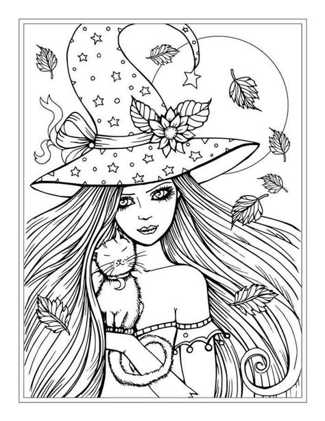 coloring pages  teenage printable  coloring sheets witch