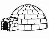 Igloo Coloring Silhouette Clipartmag Iket sketch template