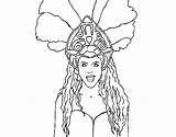 Shakira Waka Coloring Coloringcrew Pages sketch template