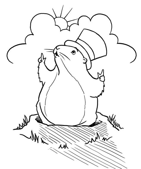groundhog day printable coloring pages  getcoloringscom