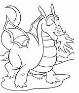 Coloring Pages Dragon Kids Printables sketch template