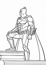 Coloring Batman Kids Roof sketch template