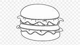 Coloring Food Mcdonald Junk Hamburger Lettuce Book Mcdonalds sketch template