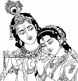 Krishna Lord Clipart Radha Coloring Clipartlook Pages sketch template
