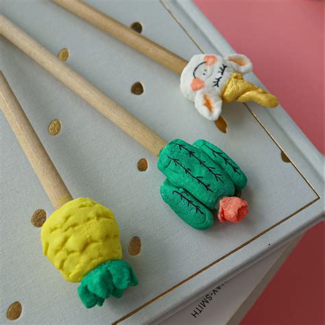 homemade clay recipe diy pencil toppers  makeup dummy