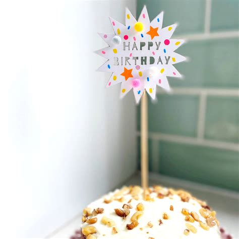 personalised birthday cake topper  squirrelbandit notonthehighstreetcom