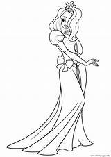 Princess Coloring Pages Pretty Printable Drawing Print Paper Book Getdrawings Categories sketch template