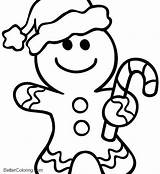 Gingerbread Coloring Pages Man Winter Printable Kids Adults sketch template