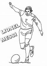 Messi Lionel Argentina Colorir Onlinecoloringpages Massey sketch template