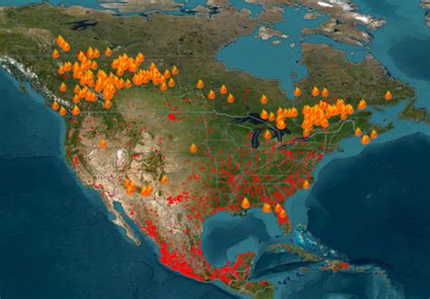 wildfires  canada map shows areas  worst air quality trendradars