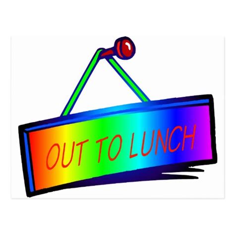 lunch sign theme postcard zazzle