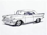 Chevy Bel Air 1957 Pencil Van Osdol Scott Digital Graphite Piece Artwork Uploaded Which sketch template