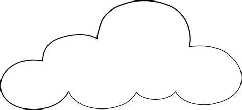 cloud outline template clipart