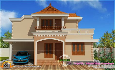 simple double storied house elevation kerala home design  floor plans  dream houses