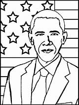 Obama Barack Coloring Pages President 44th Kids sketch template